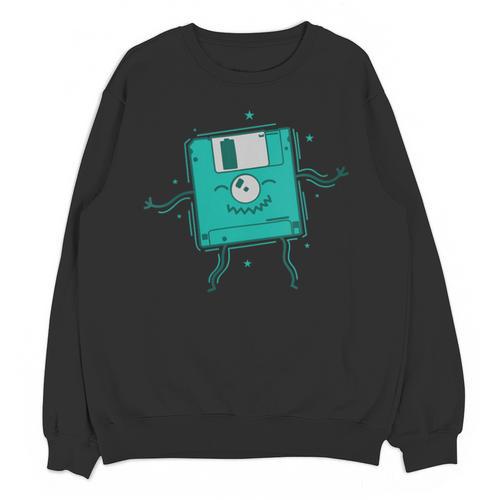 Diskette Dances Retrospec Memory Module Data Carrier Unisex Sweatshirt - Easessy