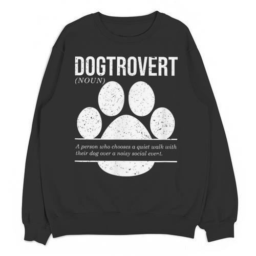 Dogtrovert Definition Introvert Dog Lover For Men Women Girls Kids Unisex Sweatshirt - Raresse