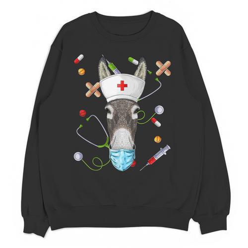 Donkey Nurse RN ER Nursing School Graduation Unisex Sweatshirt - Best Gift Smart