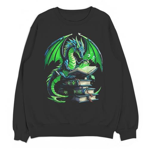 Dragon Reading Books Bookworm Unisex Sweatshirt - Bookorys AU