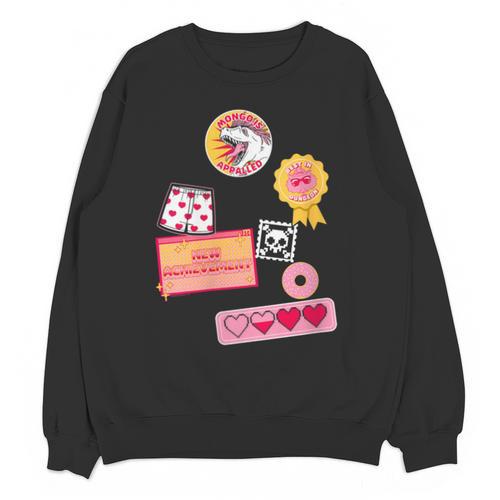 Dungeon Crawler Carl Colorful Sticker Collage LitRPG Book Unisex Sweatshirt - Bookorys DE