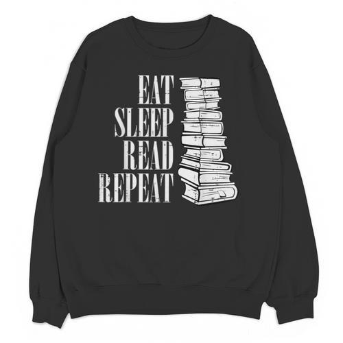 Eat Sleep Read Repeat Reading Book Librarian Men Women Kids Unisex Sweatshirt - Bookorys