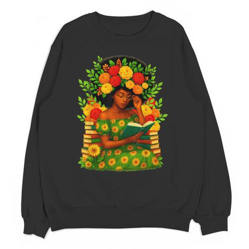 Educated Women Girls Reading Book Black History Month Unisex Sweatshirt - Bookorys CA