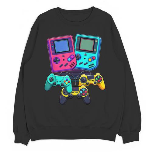 Eighties Console Controller Gaming Player Gadget Nostalgia Unisex Sweatshirt - Figerry