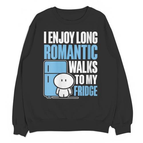 I Enjoy Long Romantic Walks To My Fridge Introvert Unisex Sweatshirt - Raresse