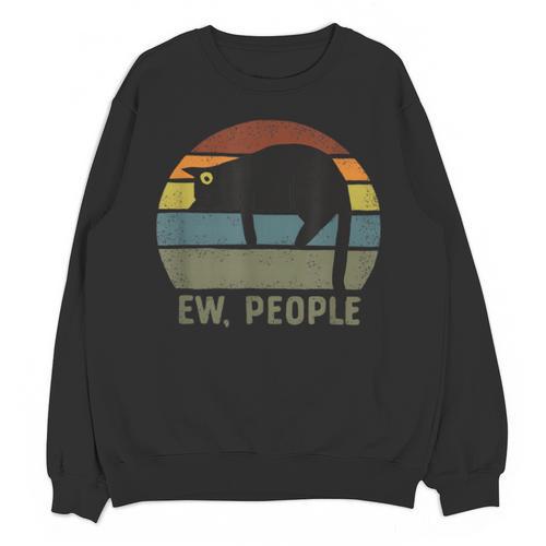 Ew People Cat Lazy Introvert Anti Social Unisex Sweatshirt - Raresse