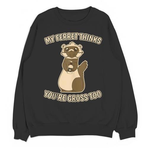 Ew People Ferret Saying Mask Introvert Ferrets Unisex Sweatshirt - Raresse