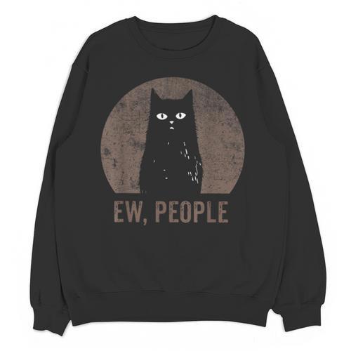 Ew People Introvert Cat Meow Cat Lover Men Women Kids Unisex Sweatshirt - Raresse