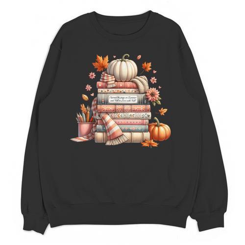 Fall Colors s I Love Fall s Books & Pumpkins Unisex Sweatshirt - Bookorys
