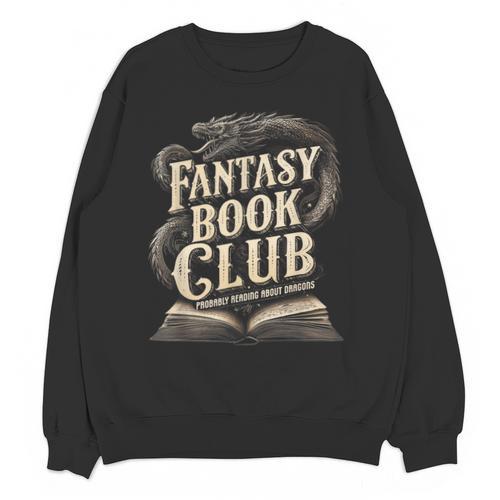 Fantasy Book Club Dragons For Women Men Or Kids Reading Unisex Sweatshirt - Bookorys CA