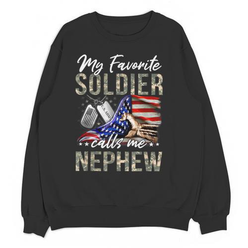 My Favorite Soldier Calls Me Nephew Army Graduation Nephew Unisex Sweatshirt - Best Gift Smart