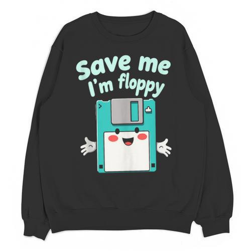 Floppy Disk Retro Tech Nostalgia Old School Computing Humor Unisex Sweatshirt - Figerry