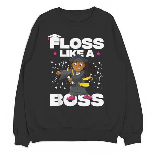 Floss Like A Boss Shirt Class Of 2019 Graduation Kids Unisex Sweatshirt - Best Gift Smart