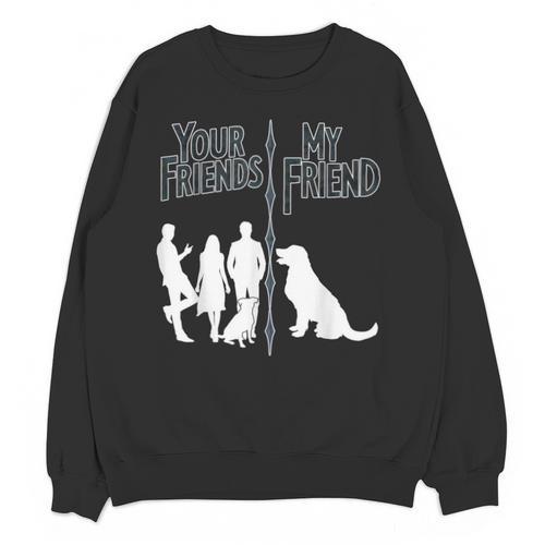 Your Friends Vs My Friend Introvert Pet Dog Owner Men Women Kids Unisex Sweatshirt - Raresse