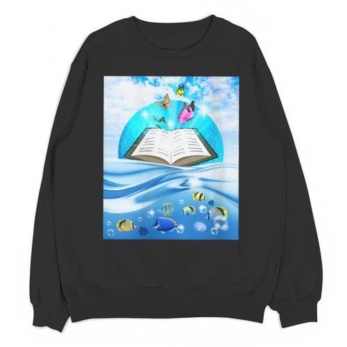 Frutiger Aero Aesthetic Tech Book Butterfly Unisex Sweatshirt - Figerry