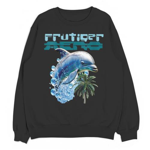 Frutiger Aero Splashy Dolphin Y2k Aesthetic Graphic Unisex Sweatshirt - Figerry