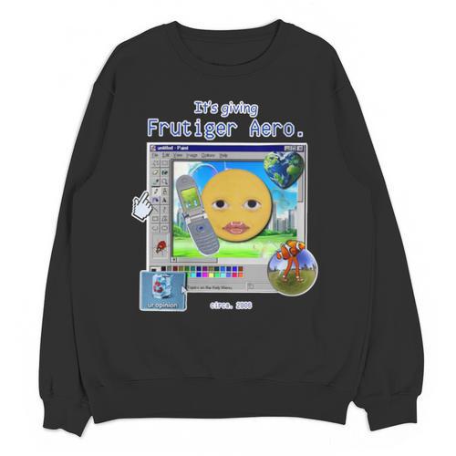 Frutiger Aero Y2K Meme Graphic 2000s Nostalgia Unisex Sweatshirt - Figerry