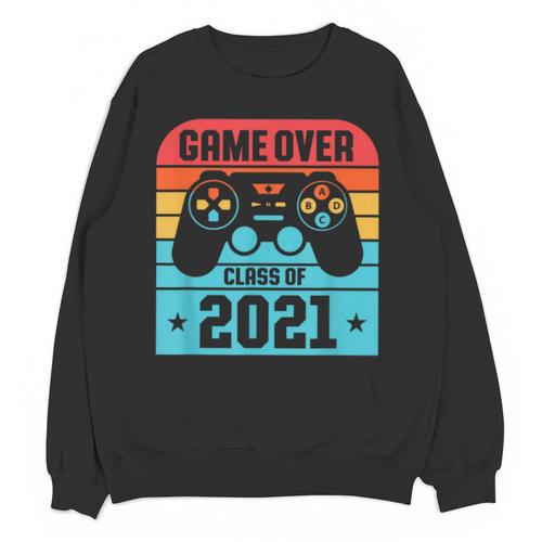 Game Over Class Of 2021 Shirt Students Graduation Unisex Sweatshirt - Best Gift Smart