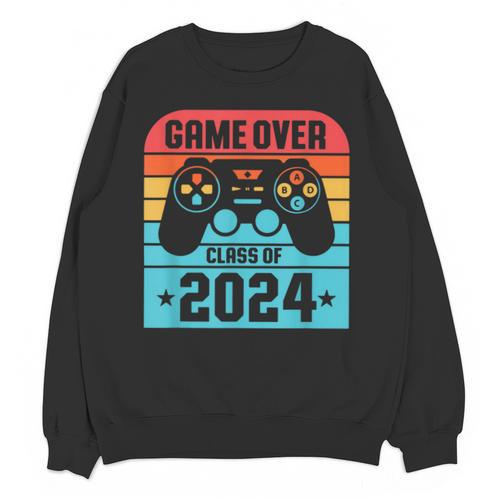 Game Over Class Of 2024 Shirt Students Graduation Unisex Sweatshirt - Best Gift Smart