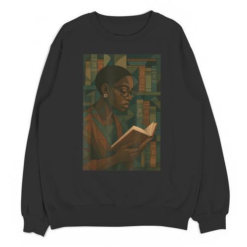 Geometric History Educated Women Teacher Book Melanin Unisex Sweatshirt - Bookorys CA