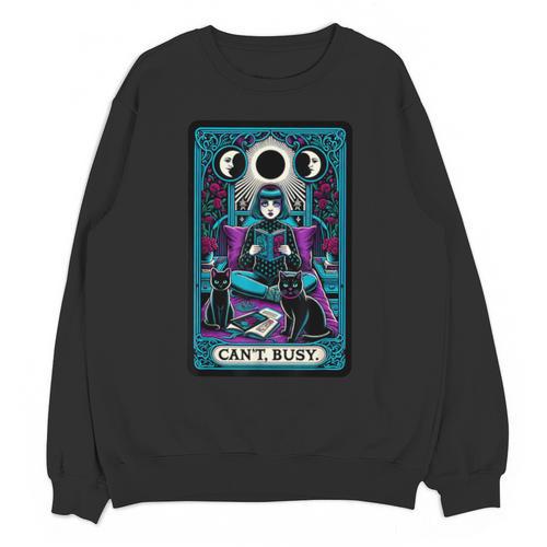 Gothic Girl Tarot Card Introverted Reader And Reading Unisex Sweatshirt - Raresse