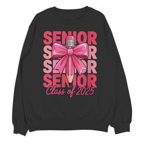 Graduate 2025 For Senior 2025 Graduation Coquette Pink Bow Unisex Sweatshirt - Best Gift Smart