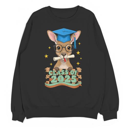 Graduate Kangaroo Class Of 2025 Kids Graduation Unisex Sweatshirt - Best Gift Smart