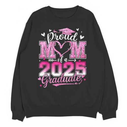 Graduation 2025 Proud Mom Of 2025 Graduate Floral Women Unisex Sweatshirt - Best Gift Smart