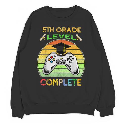 Graduation 5th Grade Level Complete Gamer Class 2021 Gaming Unisex Sweatshirt - Best Gift Smart
