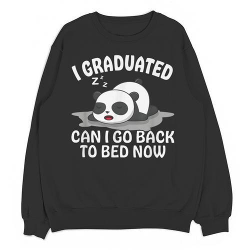 Graduation Animal Zoo Panda Bear I Graduated Panda Student Unisex Sweatshirt - Best Gift Smart