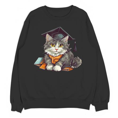 Graduation Cat Graduation Present For Graduate Grad Unisex Sweatshirt - Best Gift Smart