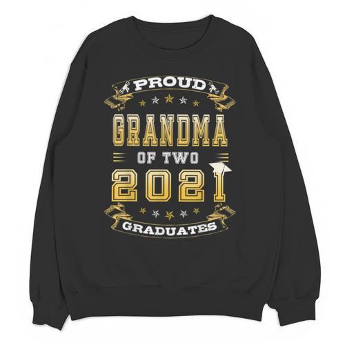 Graduation Proud Grandma Of Two 2021 Graduates High School Unisex Sweatshirt - Best Gift Smart