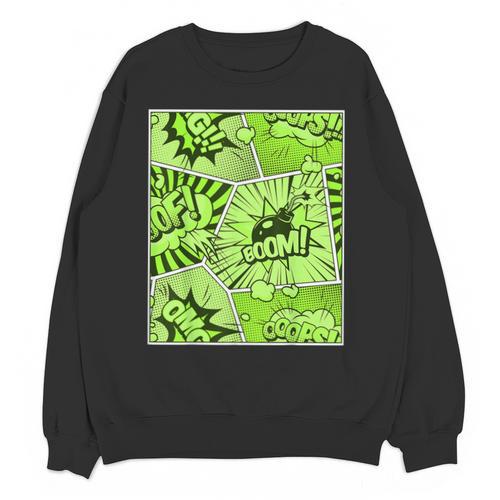 Green Comic Book Green Graphic Unisex Sweatshirt - Bookorys UK