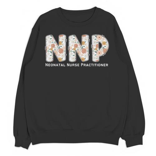 Groovy NNP Neonatal Nurse Practitioner Floral Graduation Unisex Sweatshirt - Best Gift Smart
