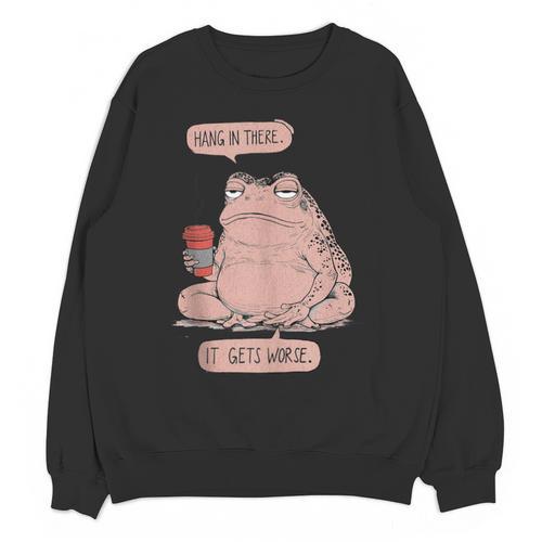 Hang In There It Gets Worse Introverts Anti Valentines Day Unisex Sweatshirt - Raresse