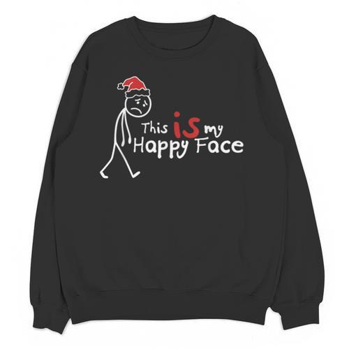 This Is My Happy Face List Christmas Introvert Unisex Sweatshirt - Raresse
