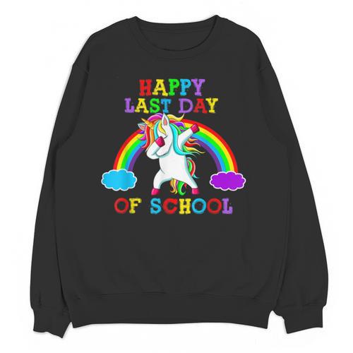 Happy Last Day Of School Teacher Student Graduation Unicorn Unisex Sweatshirt - Best Gift Smart