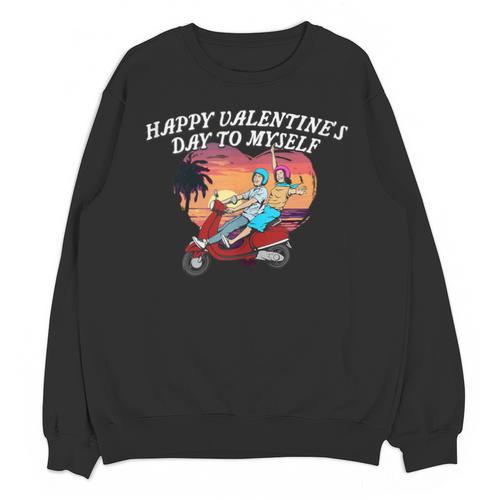 Happy Valentines Day To Myself Introvert Humor Unisex Sweatshirt - Raresse