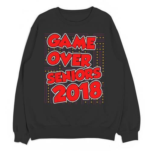 High School Graduation Tshirt Game Over Senior Class Of 2018 Unisex Sweatshirt - Best Gift Smart
