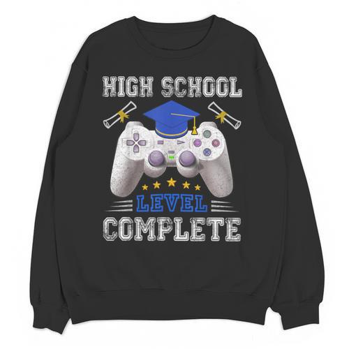 High School Level Complete Class Of 2025 Graduation Unisex Sweatshirt - Best Gift Smart