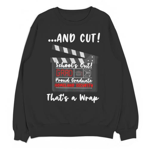Homeland Security Degree Graduation Film Clapper Unisex Sweatshirt - Best Gift Smart