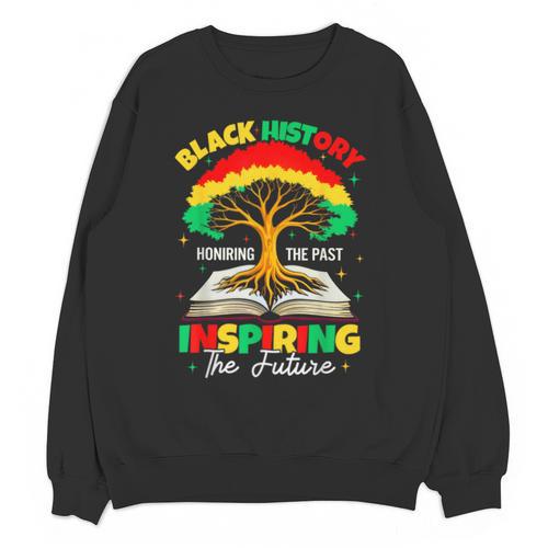 Honoring Past Inspiring Future History Month Book Tree Unisex Sweatshirt - Bookorys