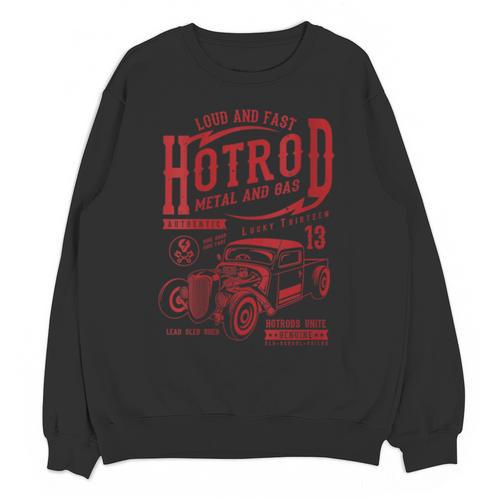 Hotrod Car Automotive Nostalgia Distressed Retro Unisex Sweatshirt - Figerry