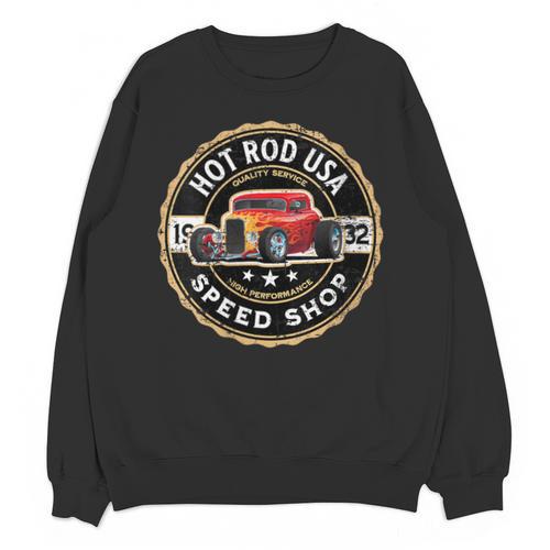 Hotrod Custom Car Automotive Nostalgia Distressed Unisex Sweatshirt - Figerry