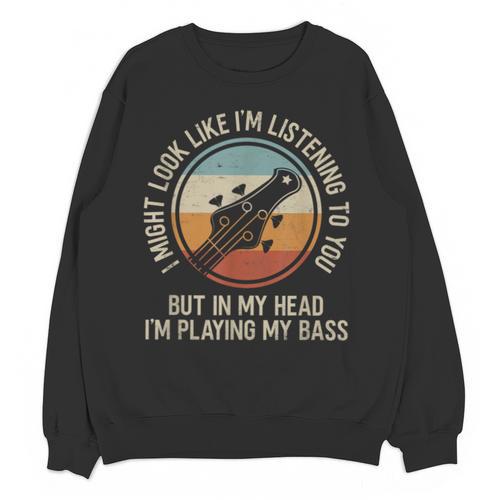 Introvert Bass Guitarist Musician Playing Bass Guitar Unisex Sweatshirt - Raresse