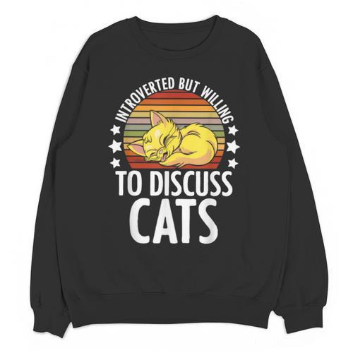 Introvert Cat Kitten Quote For Feline Whisperer Unisex Sweatshirt - Raresse