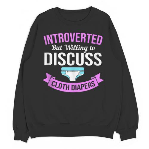 Introvert Hippie Mom Cloth Diapers Crunchy Mama Unisex Sweatshirt - Raresse
