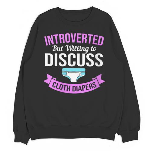 Introvert Hippie Mom Cloth Diapers Crunchy Mama Unisex Sweatshirt - Raresse