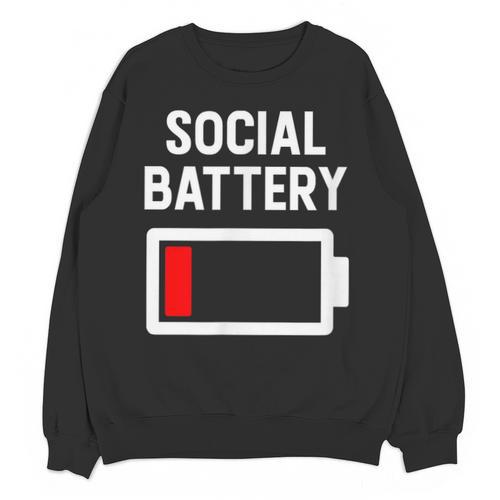 Introvert Low Social Battery Level Anti Social People Unisex Sweatshirt - Raresse