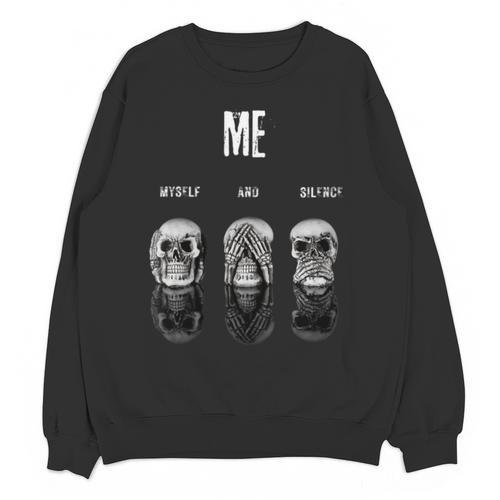 Introvert Relaxation Me Myself And Silence Skulls Unisex Sweatshirt - Raresse